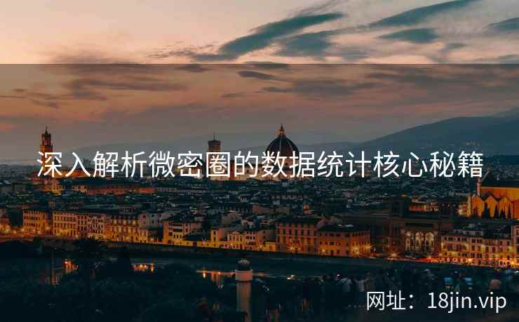 深入解析微密圈的数据统计核心秘籍