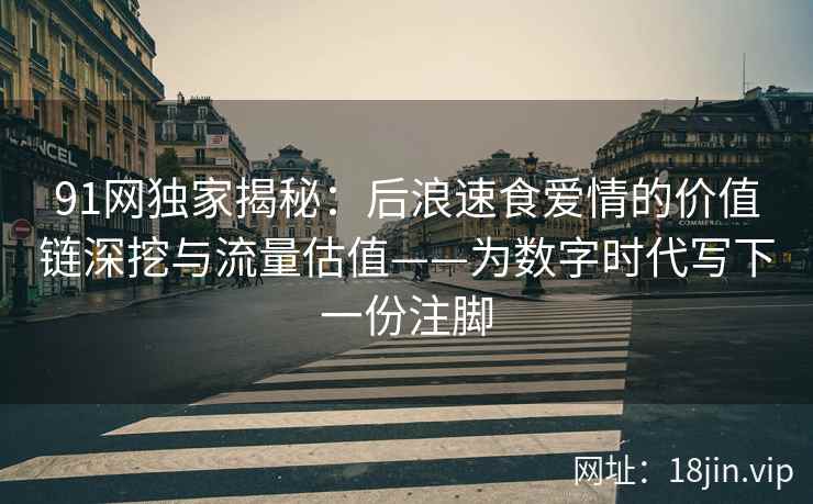 91网独家揭秘：后浪速食爱情的价值链深挖与流量估值——为数字时代写下一份注脚  第1张