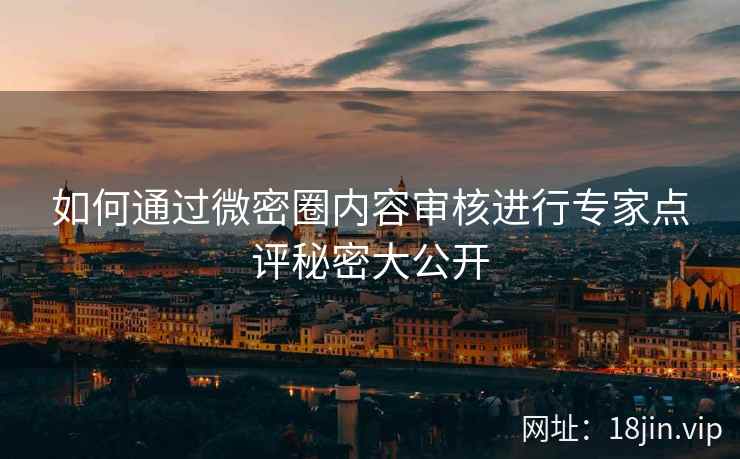 如何通过微密圈内容审核进行专家点评秘密大公开