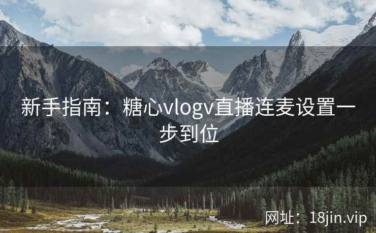 新手指南：糖心vlogv直播连麦设置一步到位