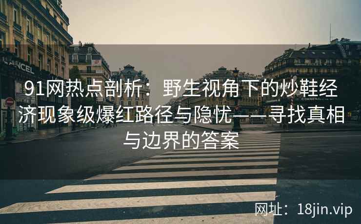 91网热点剖析：野生视角下的炒鞋经济现象级爆红路径与隐忧——寻找真相与边界的答案