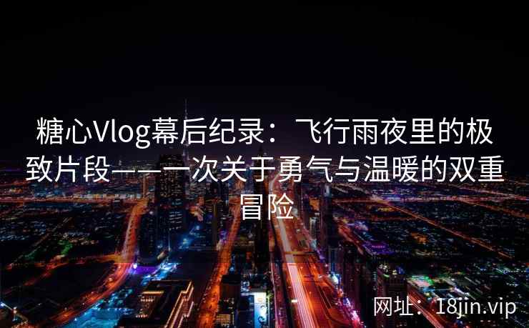 糖心Vlog幕后纪录：飞行雨夜里的极致片段——一次关于勇气与温暖的双重冒险