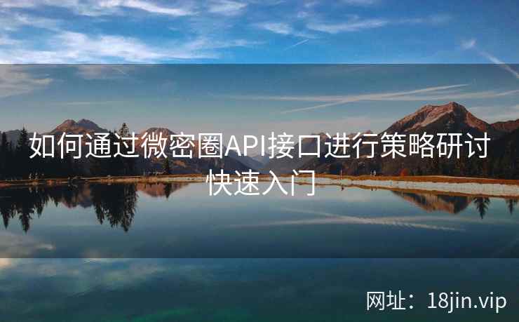 如何通过微密圈API接口进行策略研讨快速入门